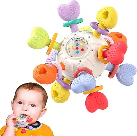 Rocket-Shaped Baby Toy Set – Explore the Stars with This Fun Silicone Toy for Babies