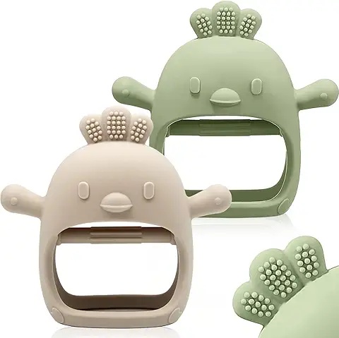 Chick-Shaped Silicone Baby Teether – Safe, Soft, and Easy-to-Hold Design for Infants