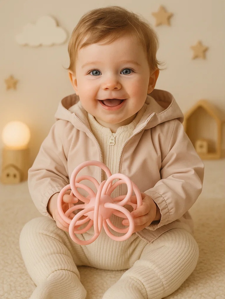 Pastel Manhattan Baby Ball – Perfect Sensory Toy for Photo Shoots & Gifting