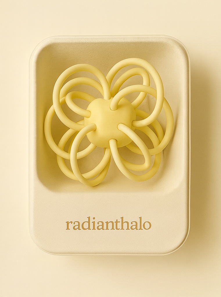 Sunshine Yellow Teether Ball – Bright Sensory Toy for Infant Grip & Teething