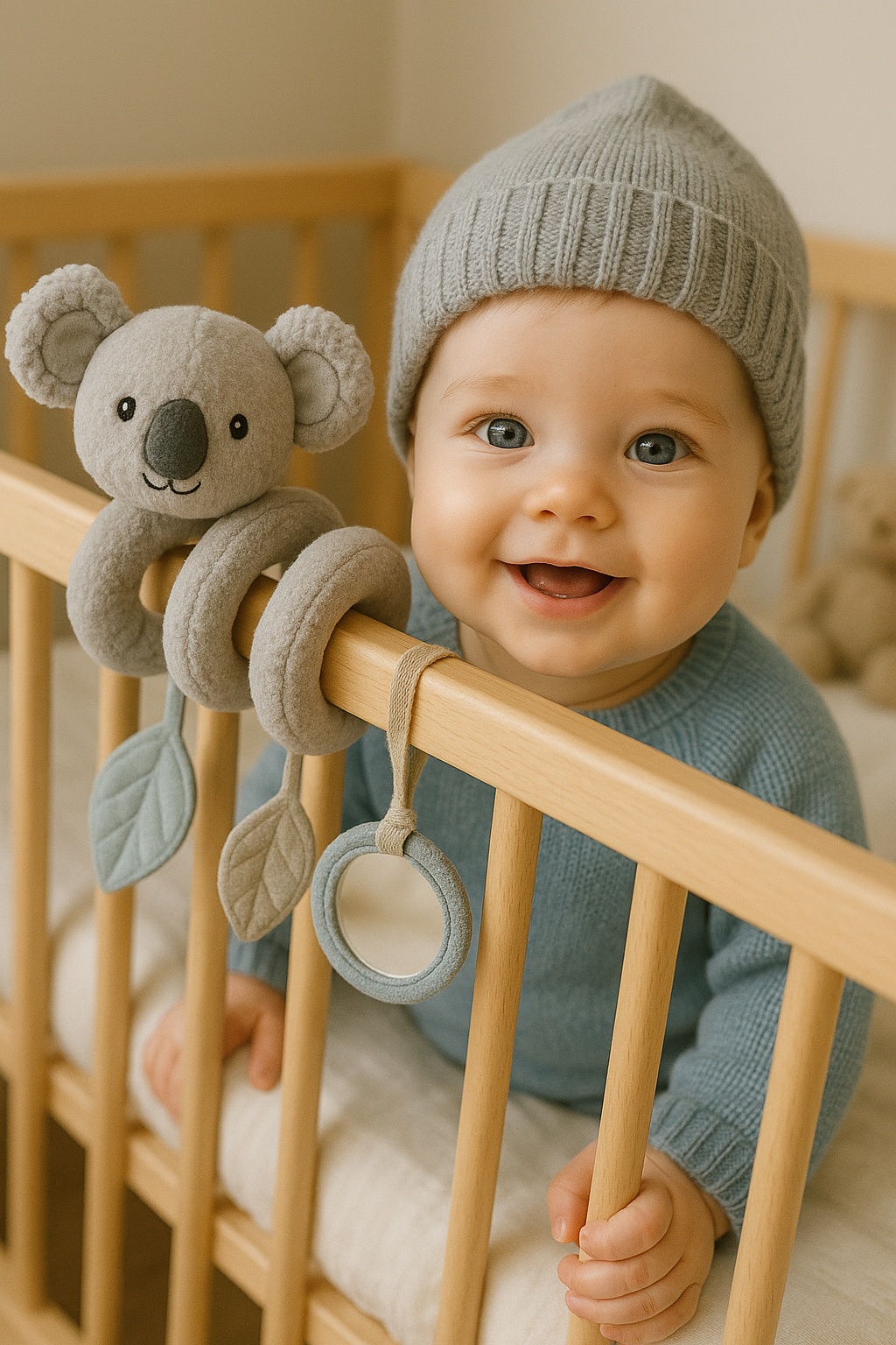 Babybett-Spielzeug – visuelle Förderung für den B2B-Bereich