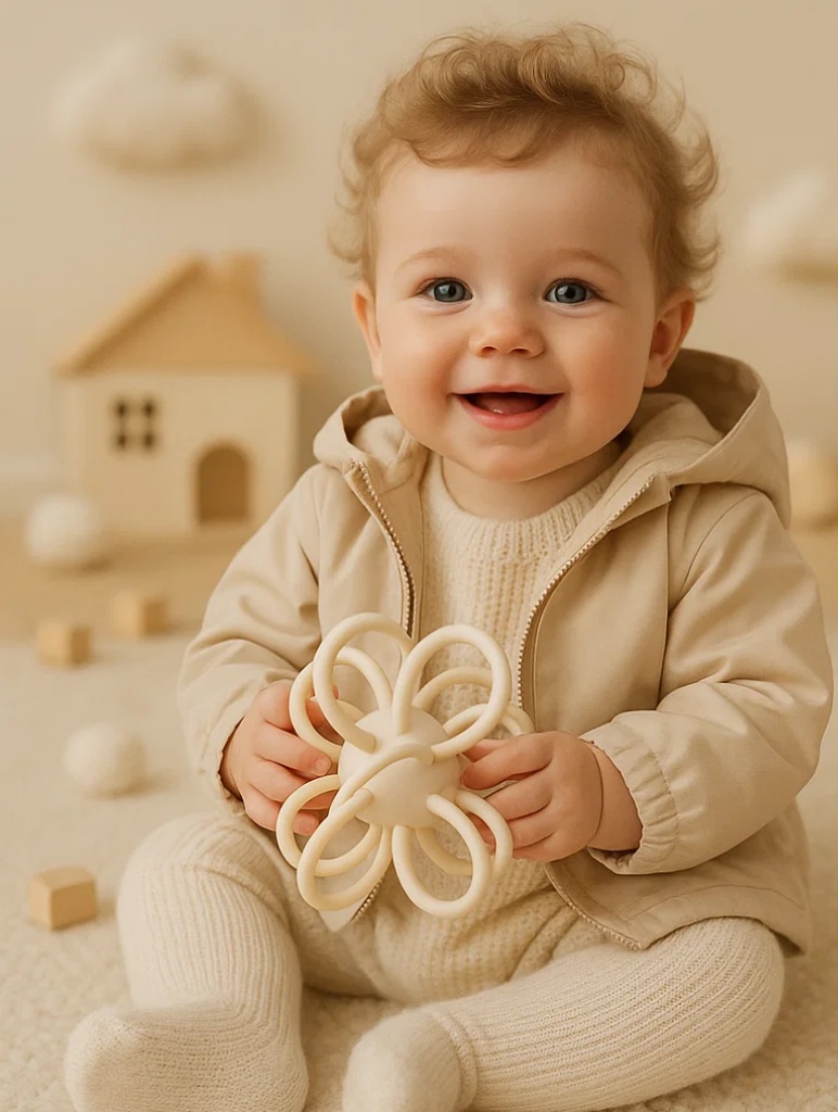 Manhattan Style Baby Teething Ball – Custom Colors & Packaging Available for Retail Brands