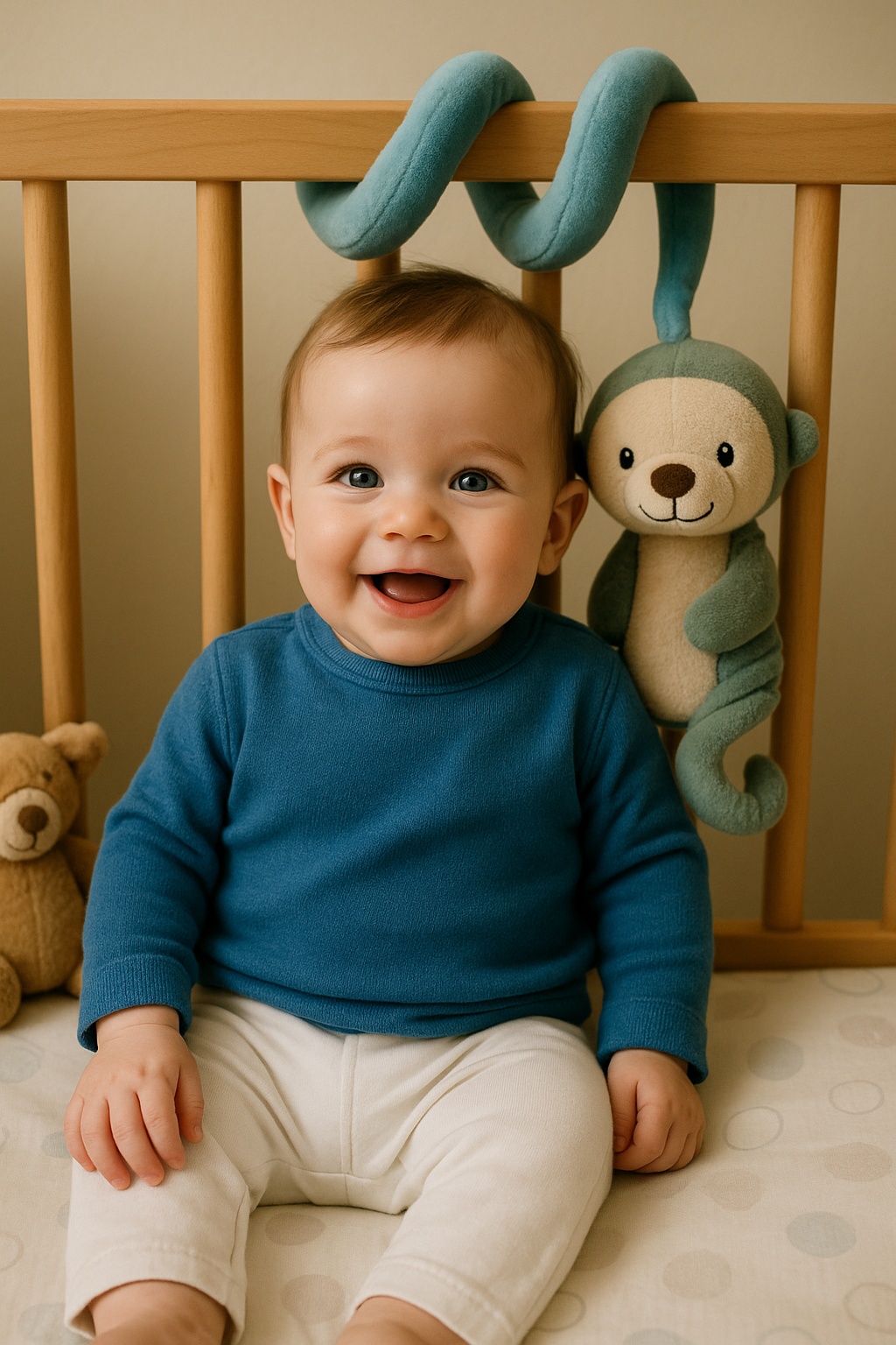 赤ちゃん用ベッドおもちゃ – 柔らかく安全で感覚を刺激するデザイン