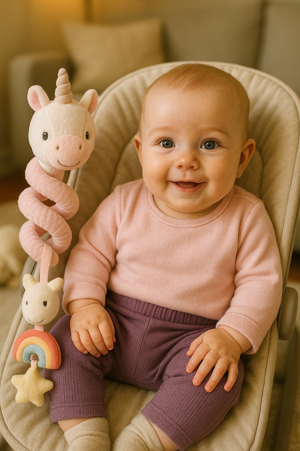 Oblíbené B2B: Dětská spirálová hračka na postýlku – Měkká, bezpečná a snadno omyvatelná