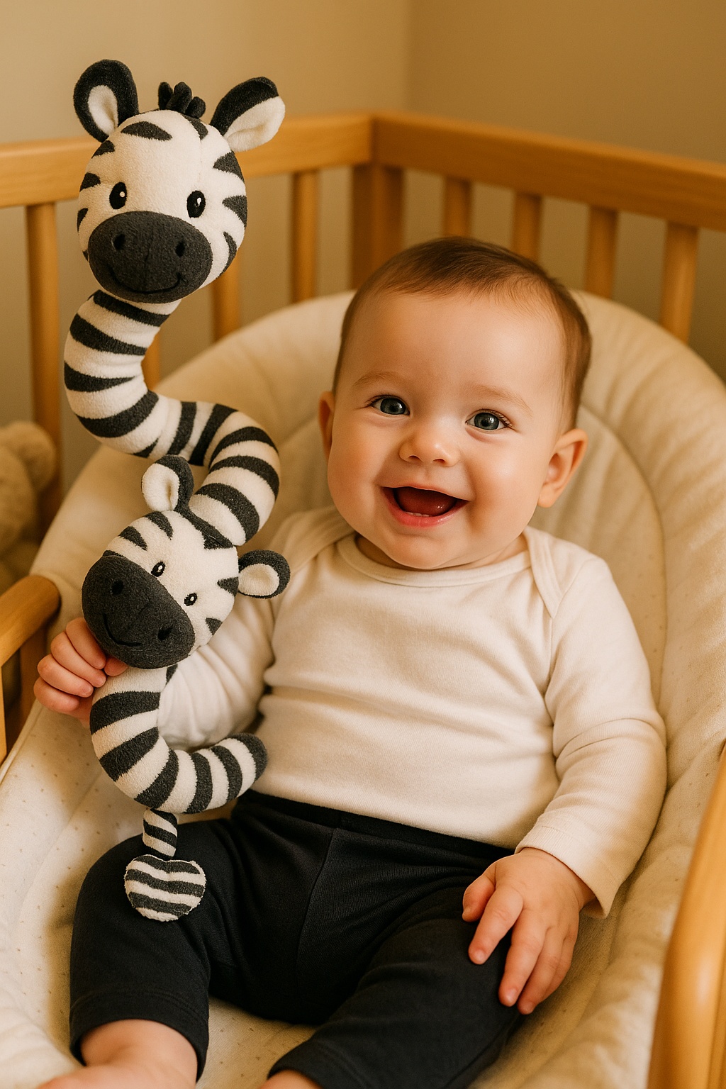 Favori des clients B2B : Jouet spirale pour lit de bébé – Doux, sûr et lavable