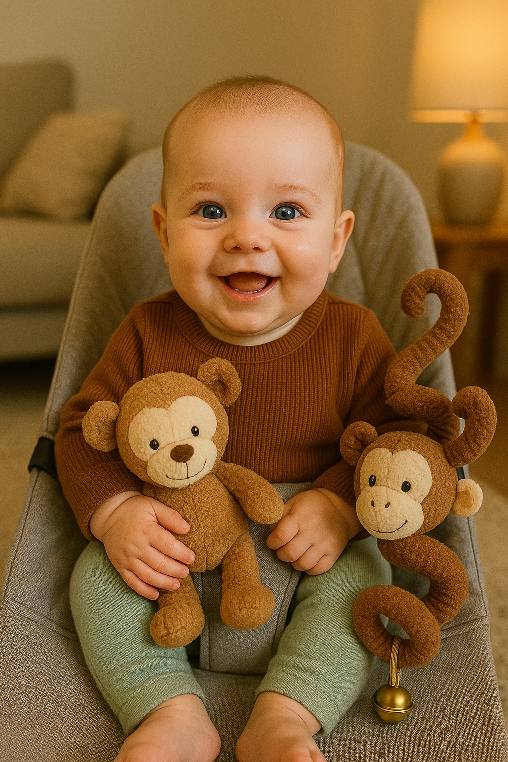 Brinquedo confortável para bebê: Um peluche macio e seguro para acalmar o seu pequeno