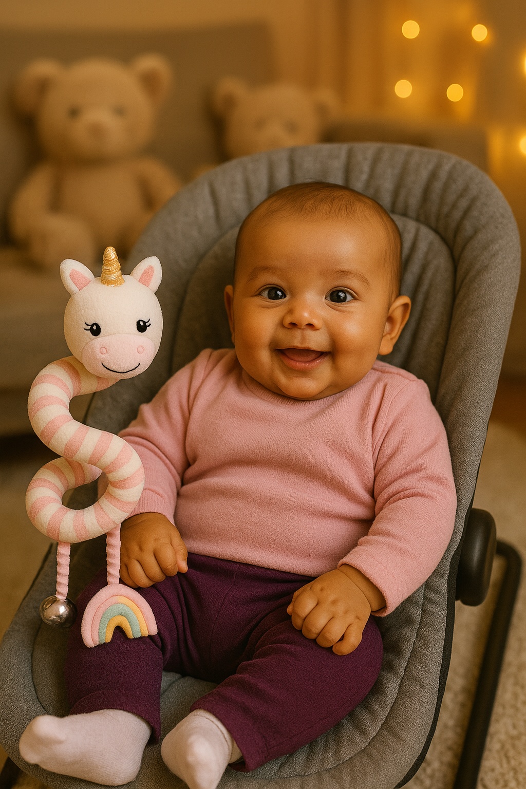 Favorito de clientes B2B: Juguete espiral para cuna – Suave, seguro y lavable