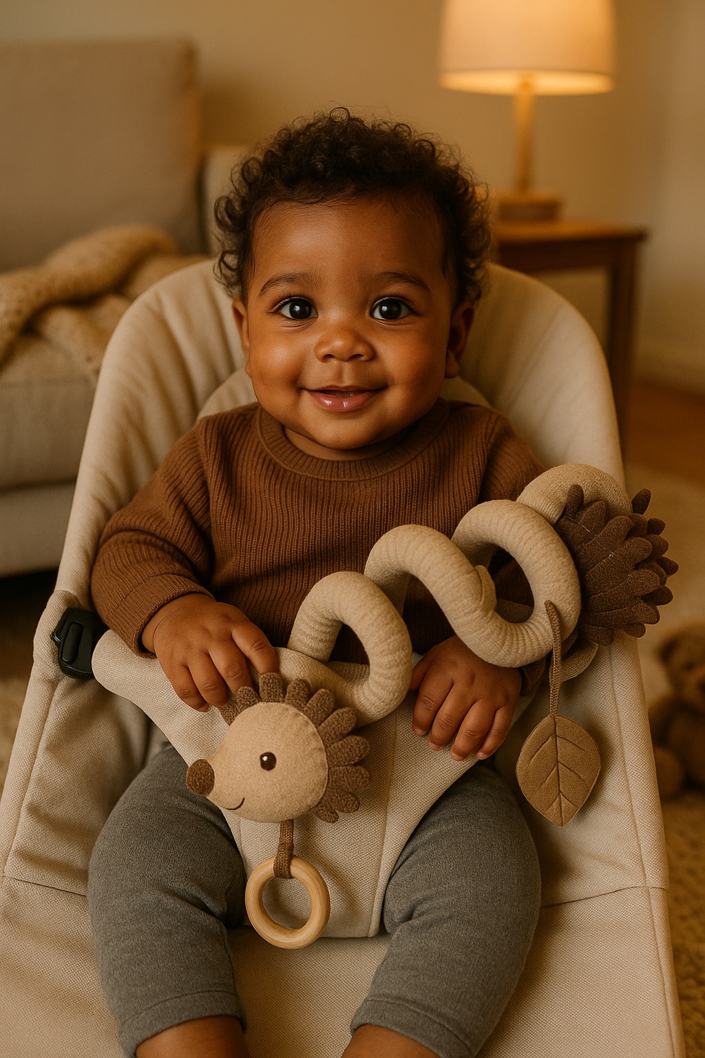 Jucărie suspendată pentru pătuț – sigură, moale și stimulantă