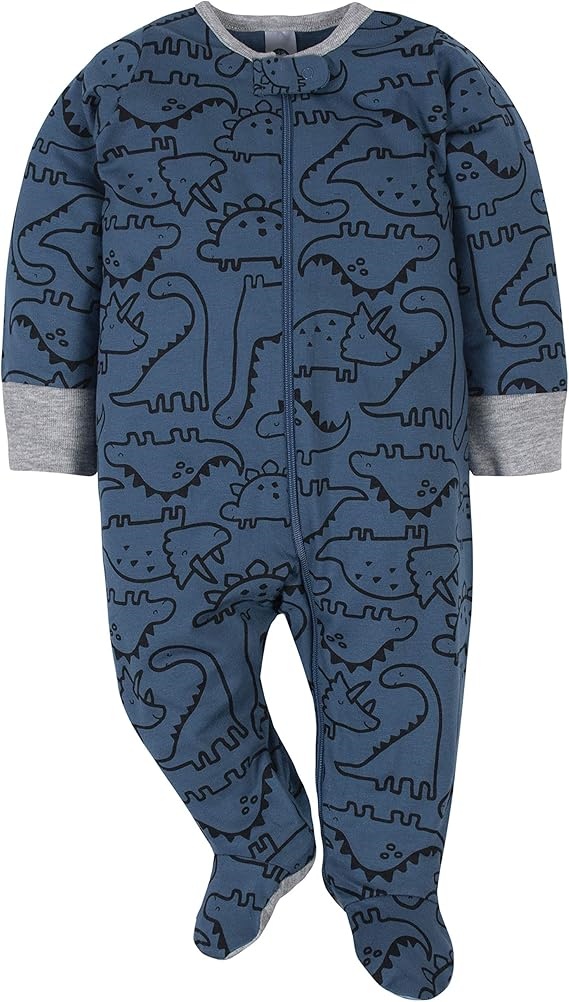 Premium Cotton Baby Footed Sleepsuit – Breathable & Easy-Zip Design for Wholesale Babywear