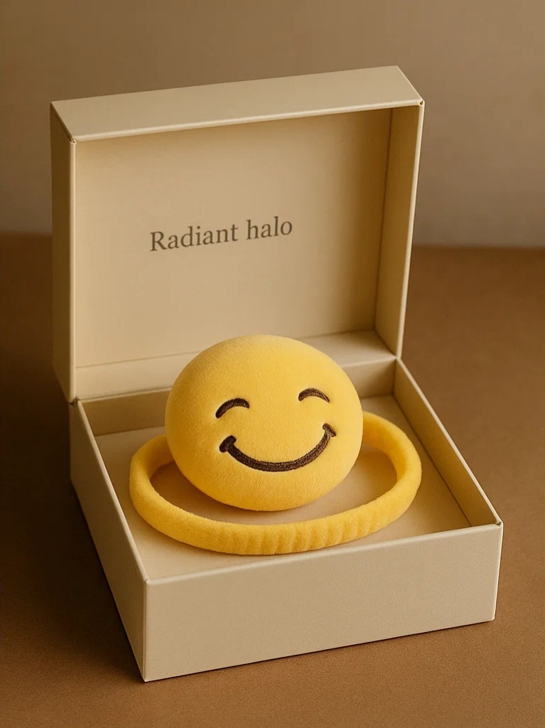 Cute Emoji Face Baby Headband Comfortable Plush Hair Accessory Ideal for Newborns and Toddlers