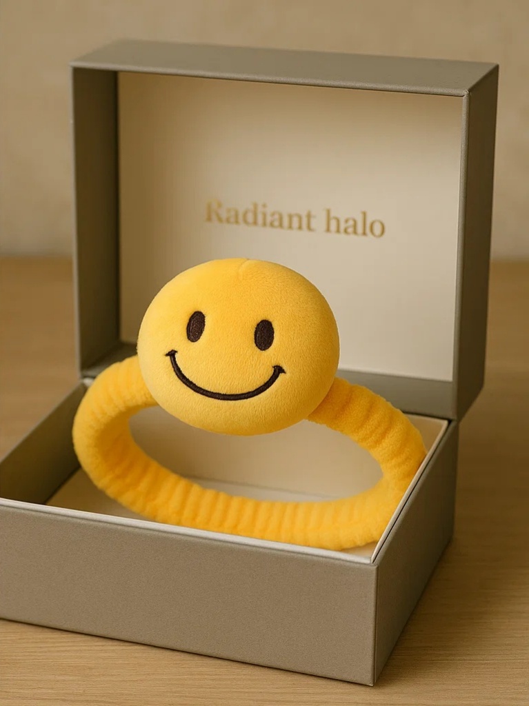 Emoji Baby Headband Soft Plush Infant Hair Accessory for Daily Wear Photoshoot and Special Occasions