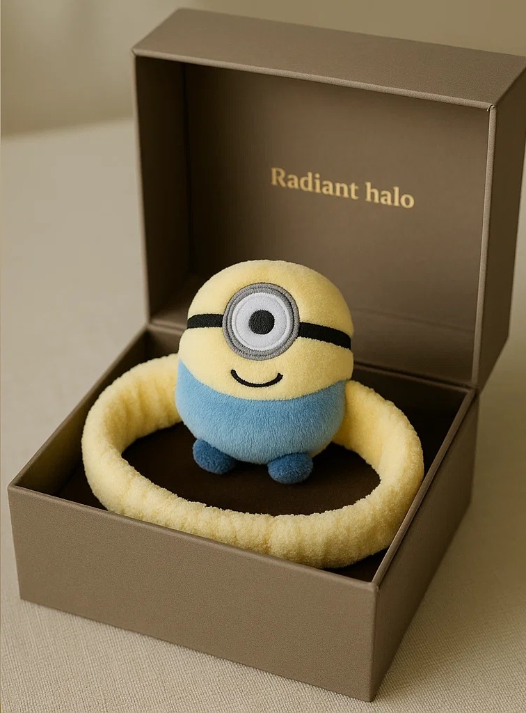 Minions Baby Headband with Blue Suit Character Plush