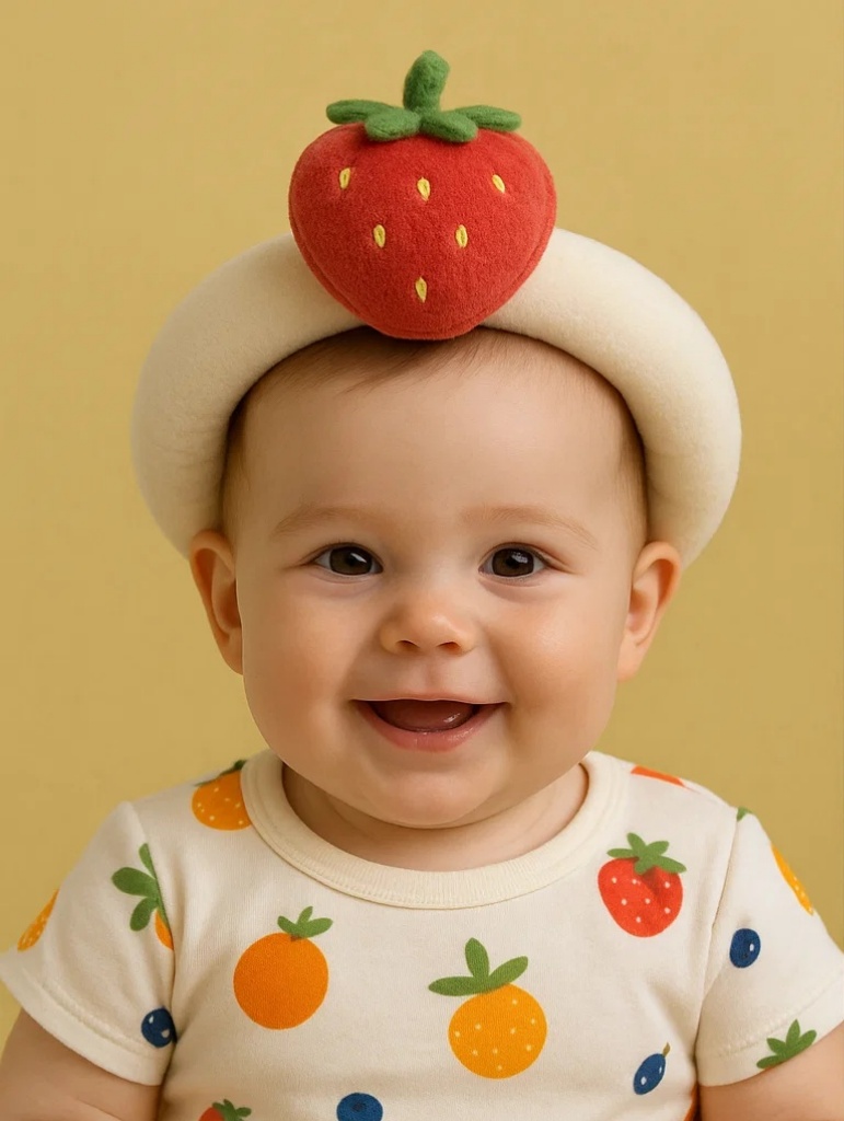 Fruit Series Baby Headband Lemon Style Soft Cotton Halo
