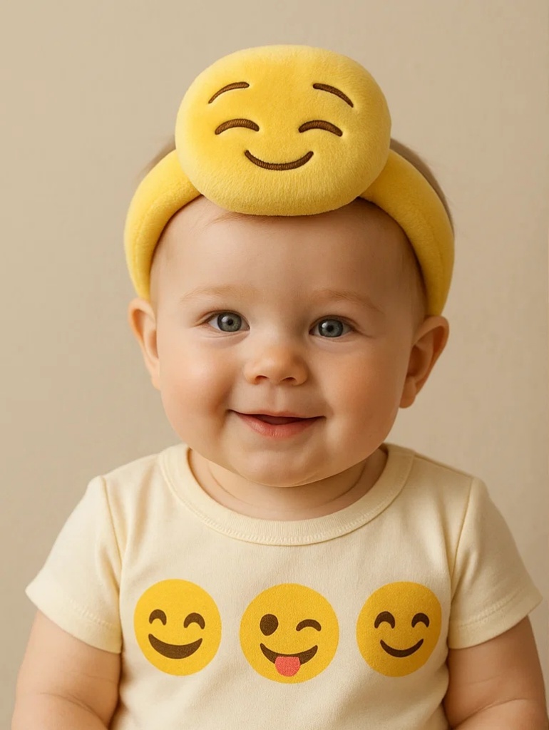 Emoji Expression Baby Headband Set