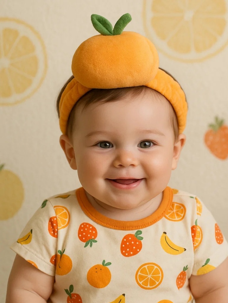 Fruit Series Baby Headband Strawberry Style Soft Cotton Halo