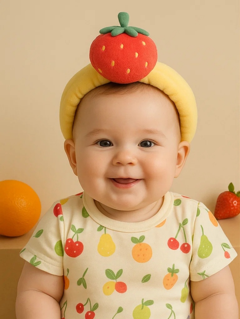 Fruit Series Baby Headband Pineapple Style Soft Cotton Halo