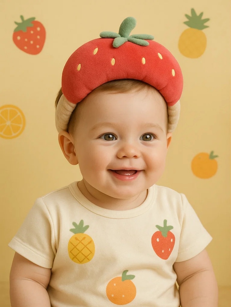 Fruit Series Baby Headband Lemon Style Soft Cotton Halo