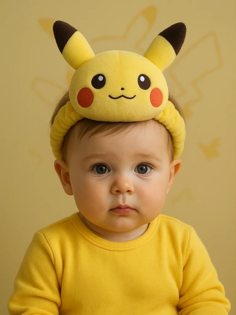 Plush Pikachu and Eevee Headband for Baby Cosplay