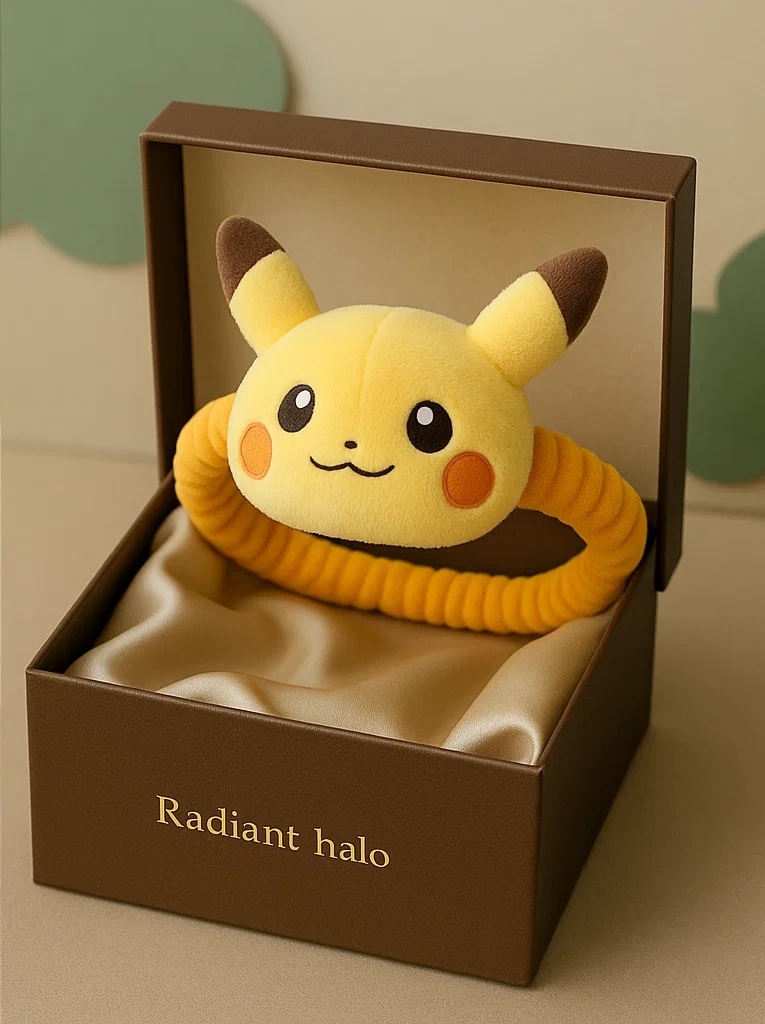Cartoon Plush Headband for Infants – Pokémon Style