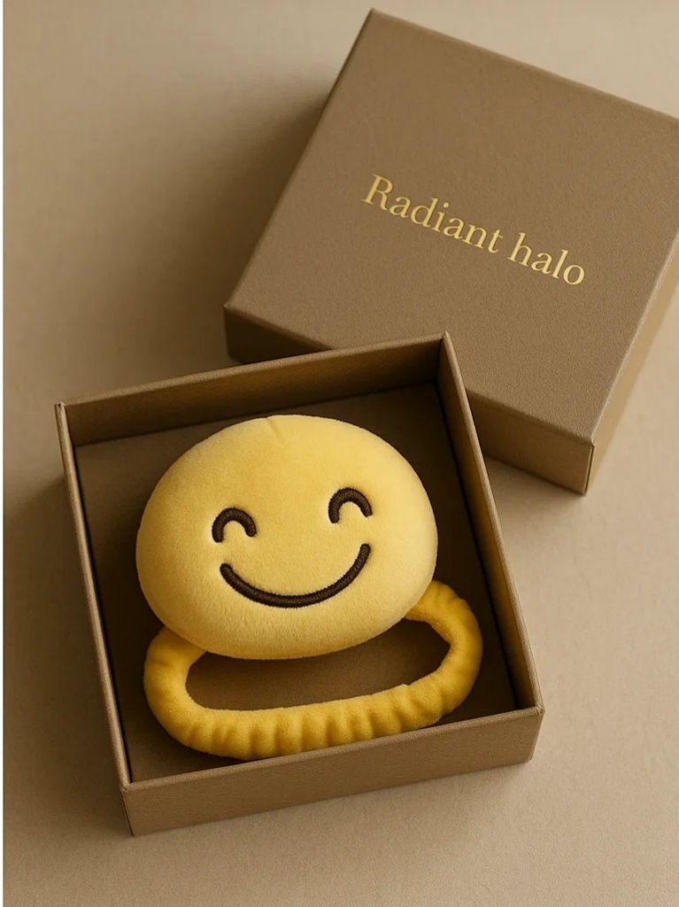 Toddler Emoji Headband Adorable Plush Hairband with Smiley Face Soft and Breathable Baby Accessory