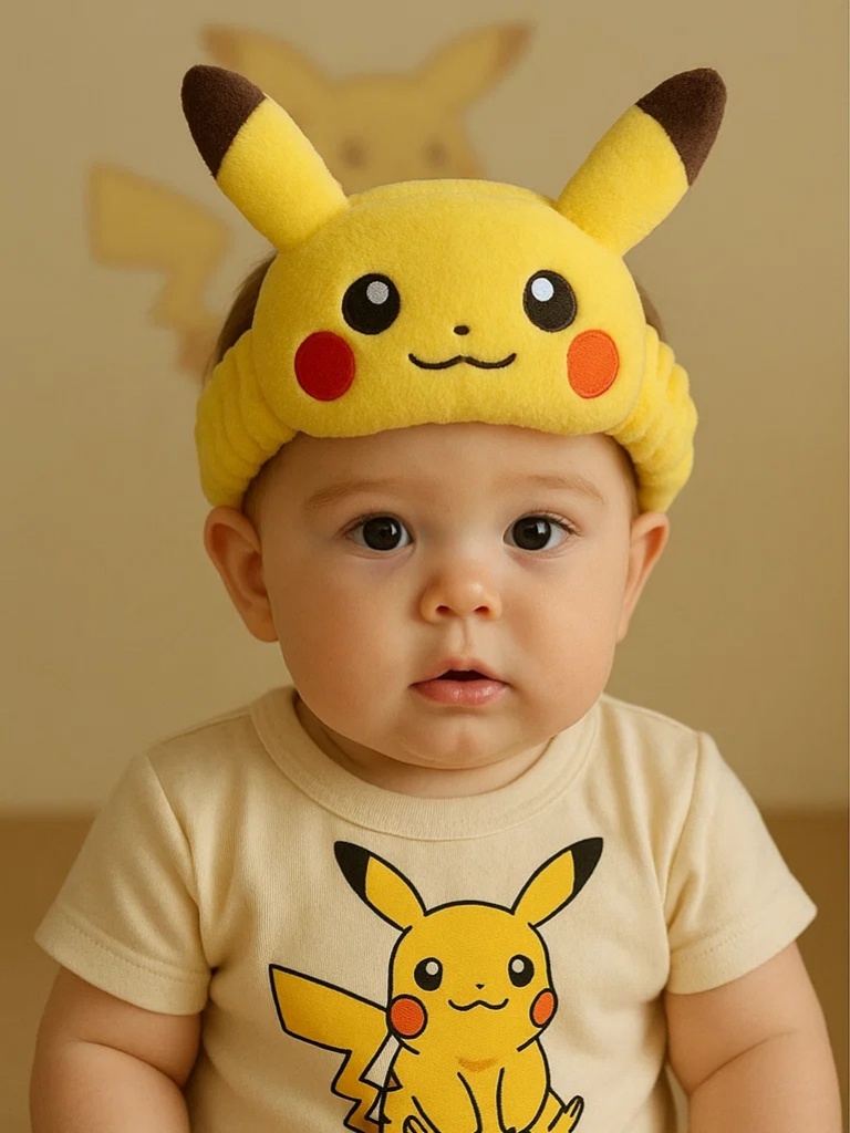 Bandeau bébé peluche inspiré des personnages Pokémon