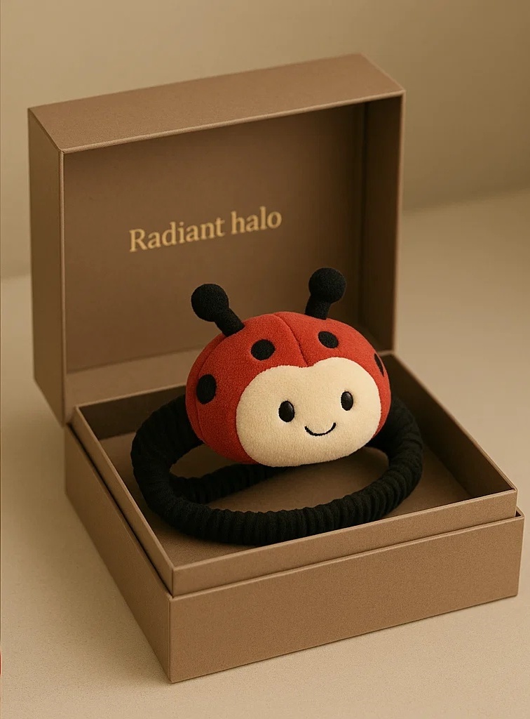 赤ちゃん用てんとう虫風カチューシャ 柔らかいぬいぐるみ素材