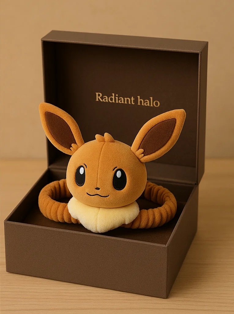 Faixa de cabelo de pelúcia para bebês com tema Pokémon