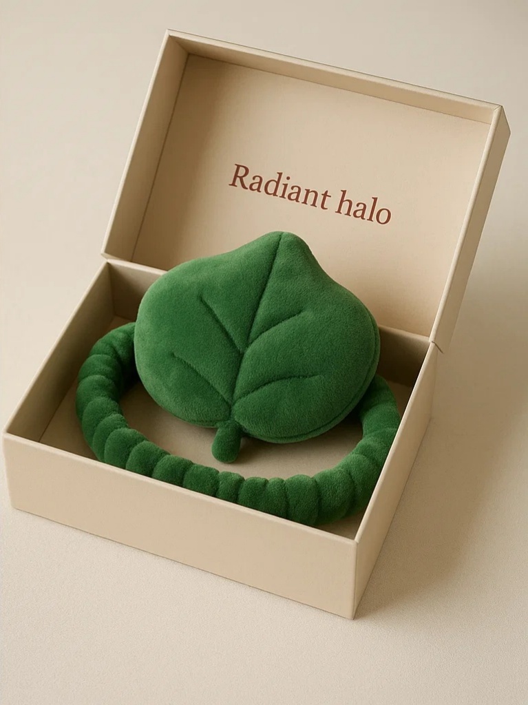 Leaf Plush Baby Headband - Dark Green