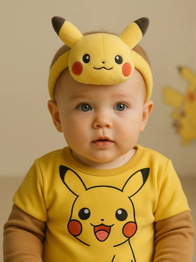 Bentiță din pluș pentru bebeluși inspirată din Pokémon