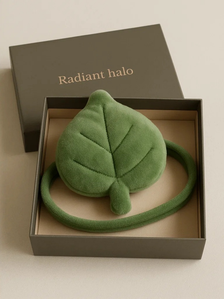 Leaf Plush Baby Headband - Light Olive