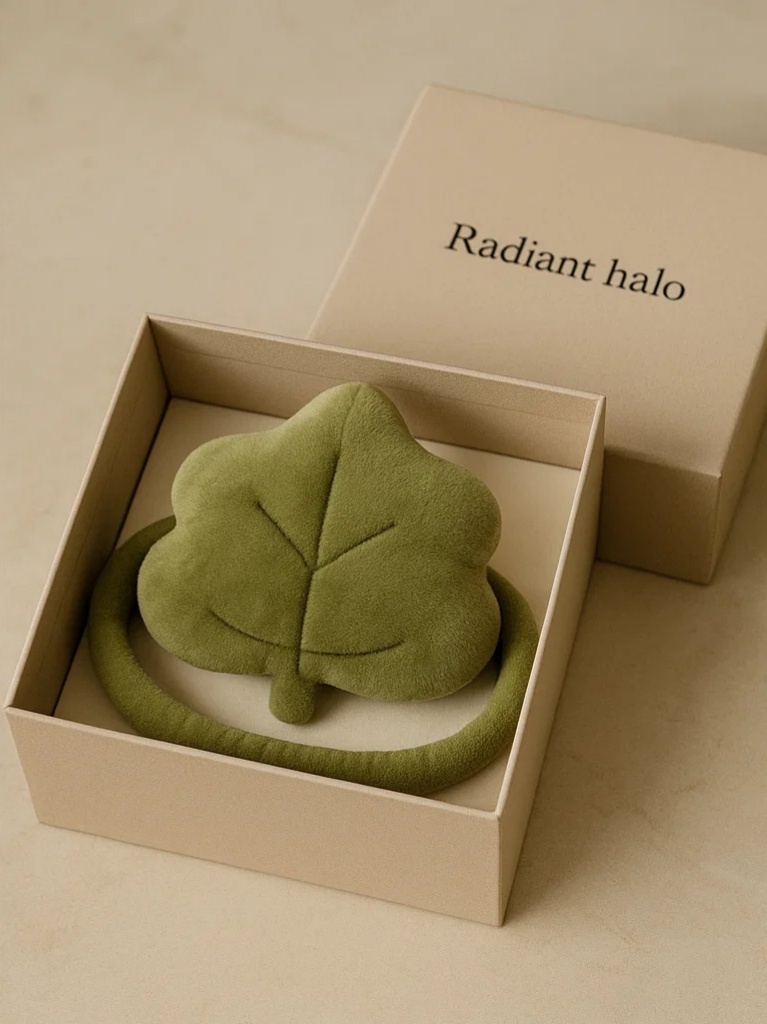 Leaf Plush Baby Headband - Earthy Green