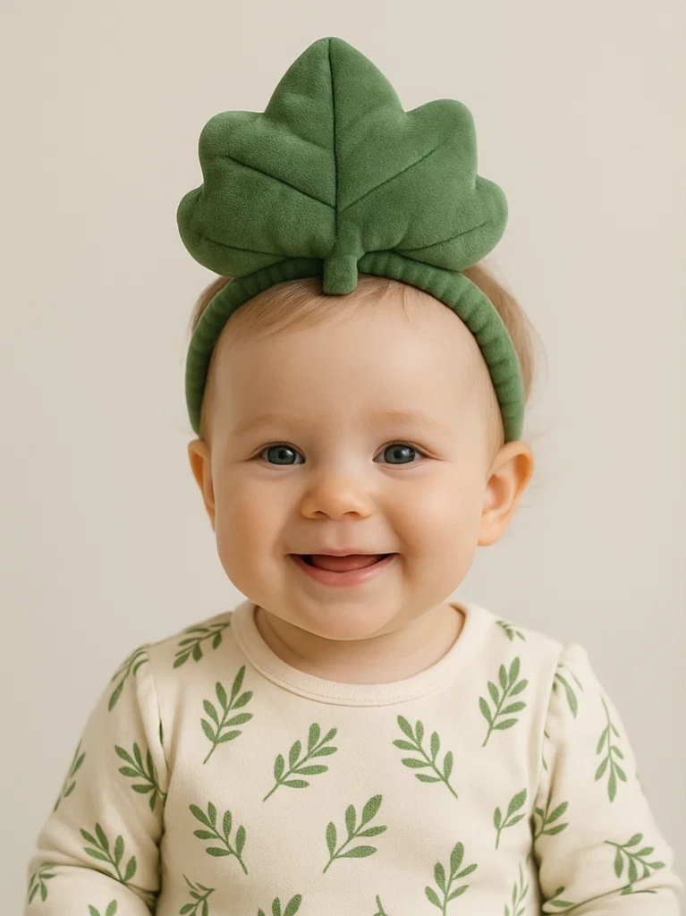 Beebidele Loodusliku Lehe Kujundusega Peapael