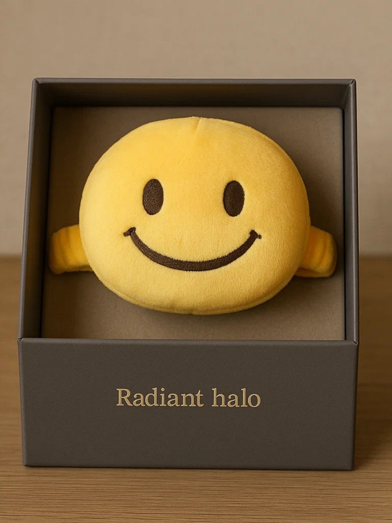 Infant Emoji Headband Plush Smiley Face Hair Accessory Lightweight and Safe Baby Shower Gift