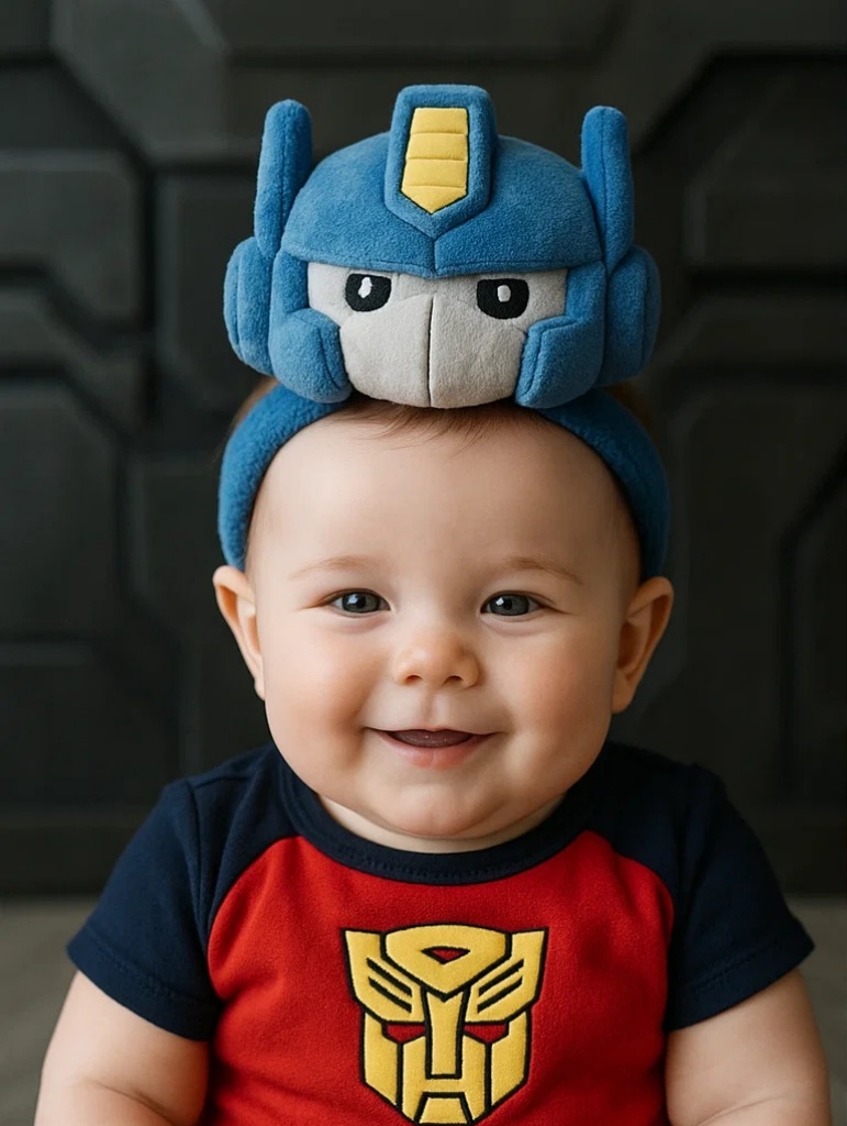 Seria Transformers Bentiță pentru Bebeluși Design din Bumbac Moale