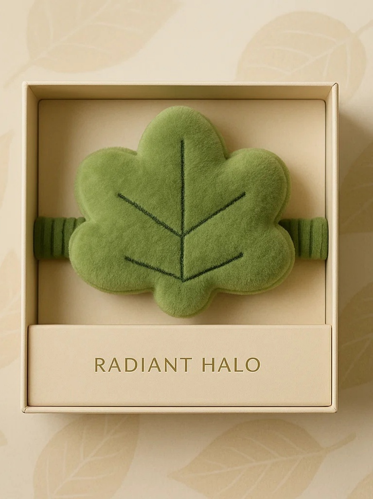 Faixa de Cabelo para Bebê com Folha Verde Natural