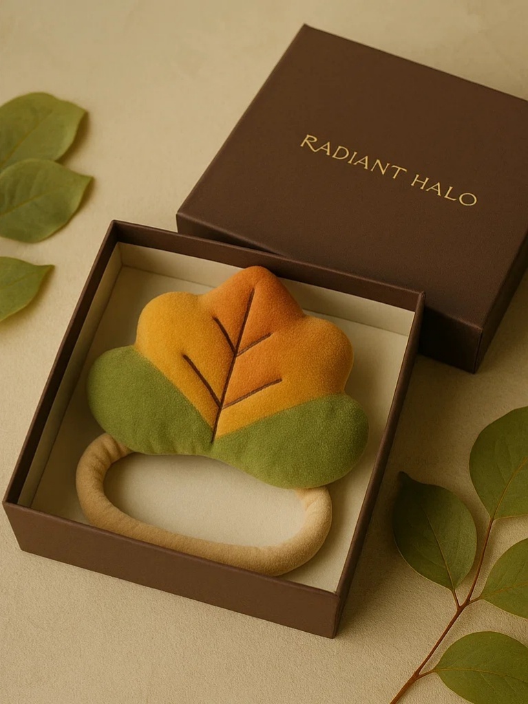 Bandeau pour bébé motif feuille