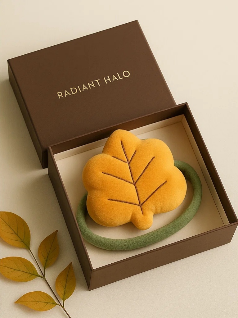 Diadema para bebé con diseño de hoja