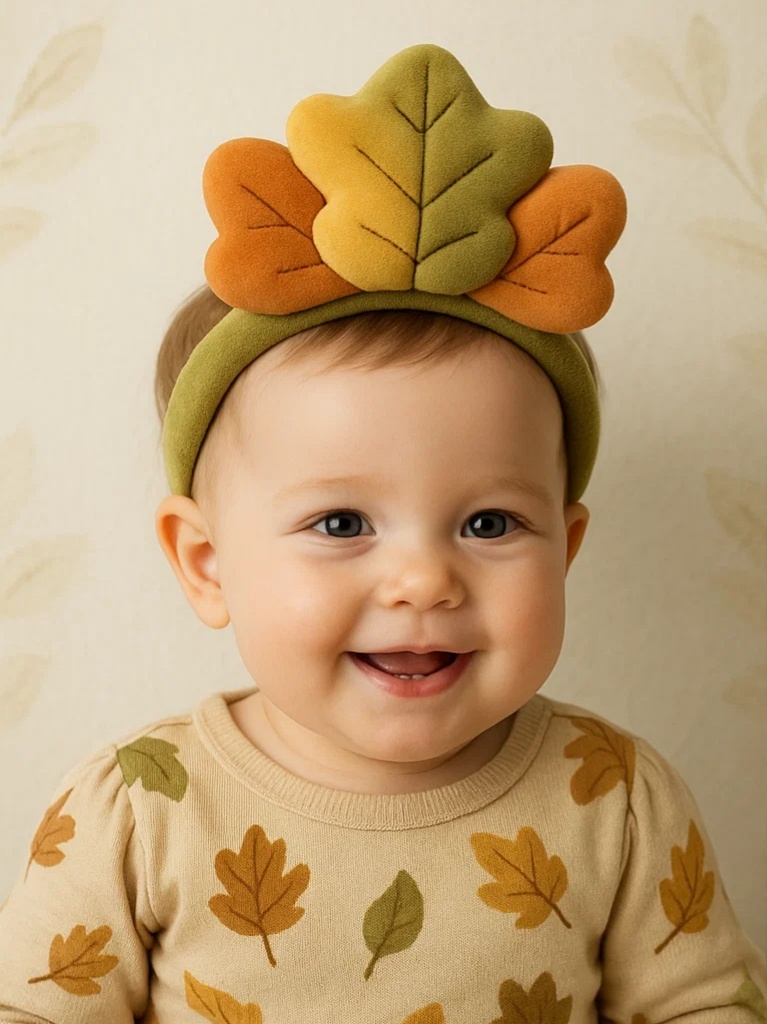 赤ちゃんのリーフデザインヘッドバンド