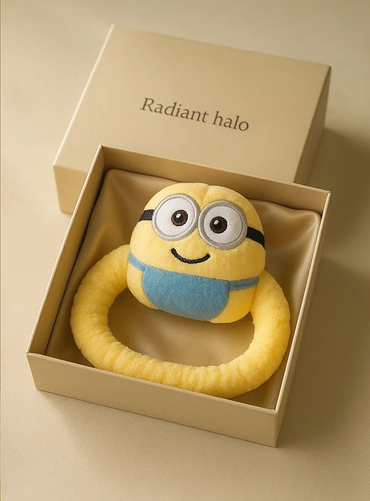 Minions Baby Headband with Large-Eye Yellow Plush