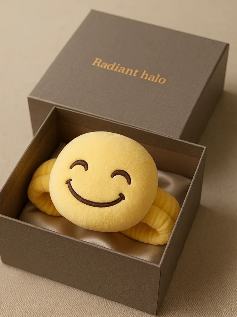 赤ちゃん用エモジヘッドバンド 柔らかいプラッシュヘアアクセサリー 新生児と幼児に最適