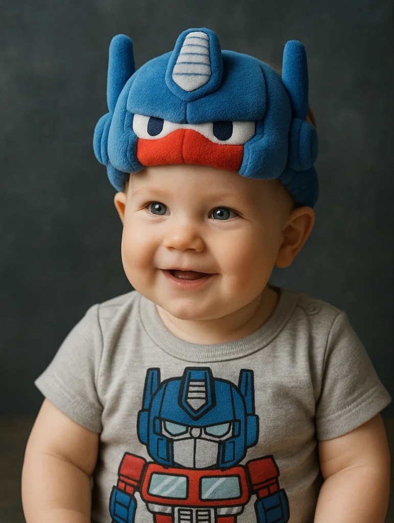 Série Transformers Bandeau pour Bébé Design en Coton Doux