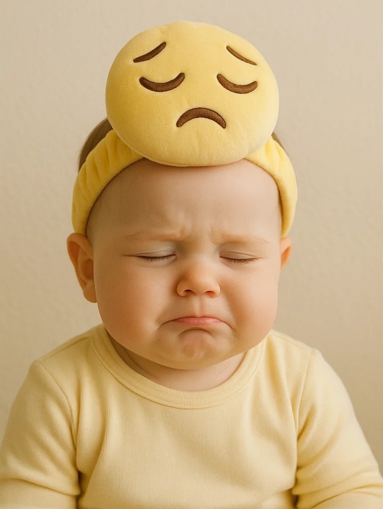 エモジフェイスベビーヘッドバンド