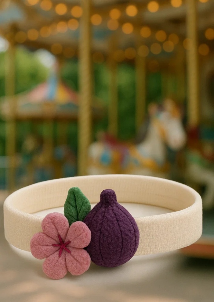 Delicate Baby Headband with Floral and Fruit Design – A Sweet Accessory for Your Little One!