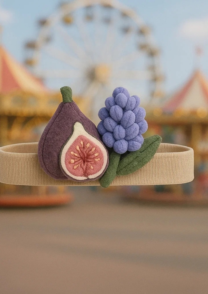 Fig and Iris Baby Headband | Elegant Plush Floral Crown for Little Girls