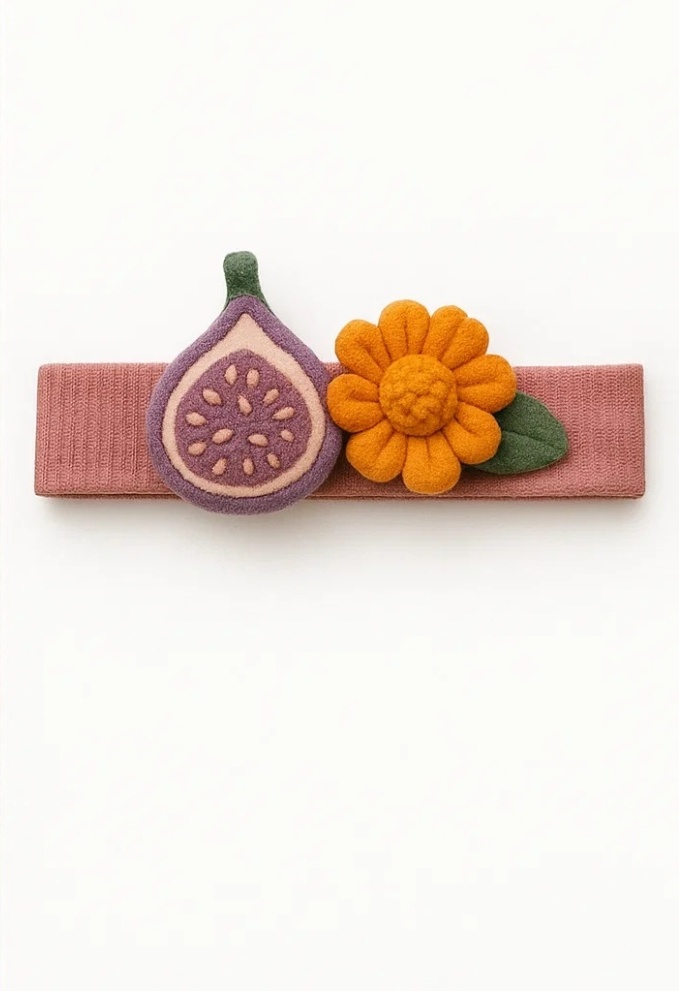 Fig and Daisy Dream! | Whimsical Plush Headband for Adorable Baby Girls