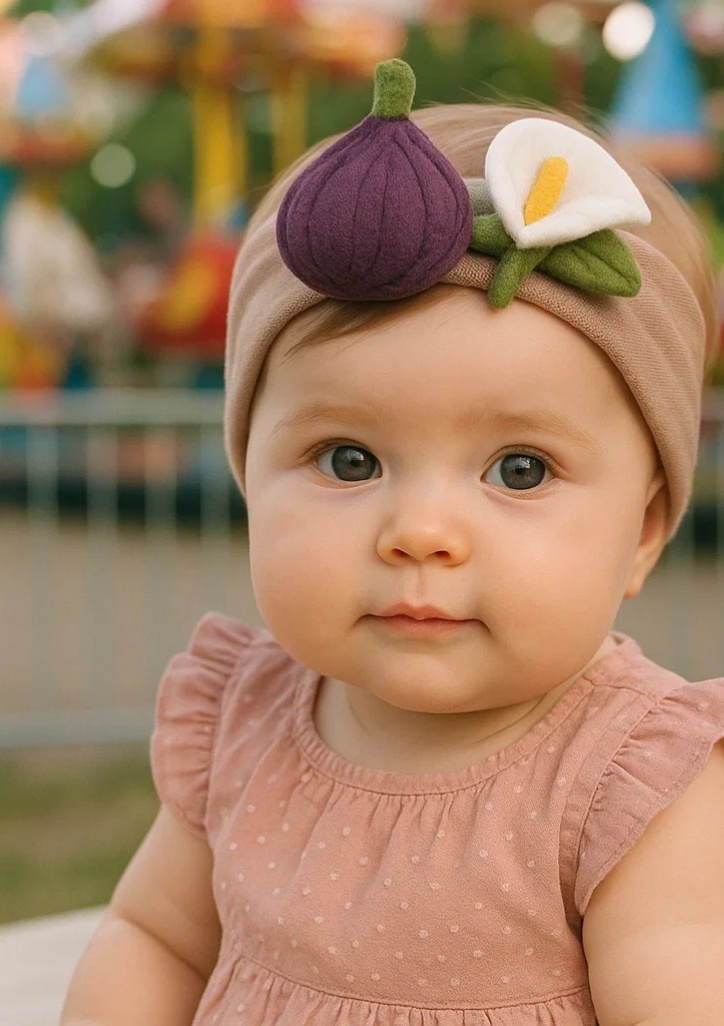 Fig and Lily Baby Headband | Whimsical Plush Accessory for Little Girls