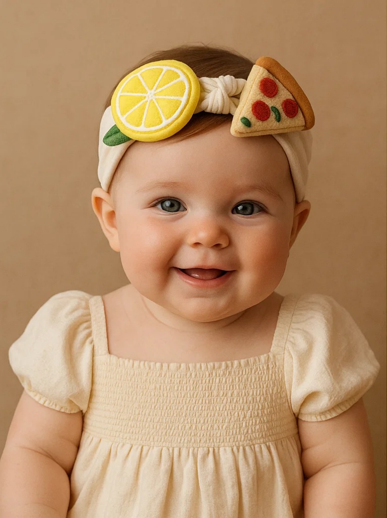 Lemon Pie Baby Headband | Fruity Fun for Baby Girls