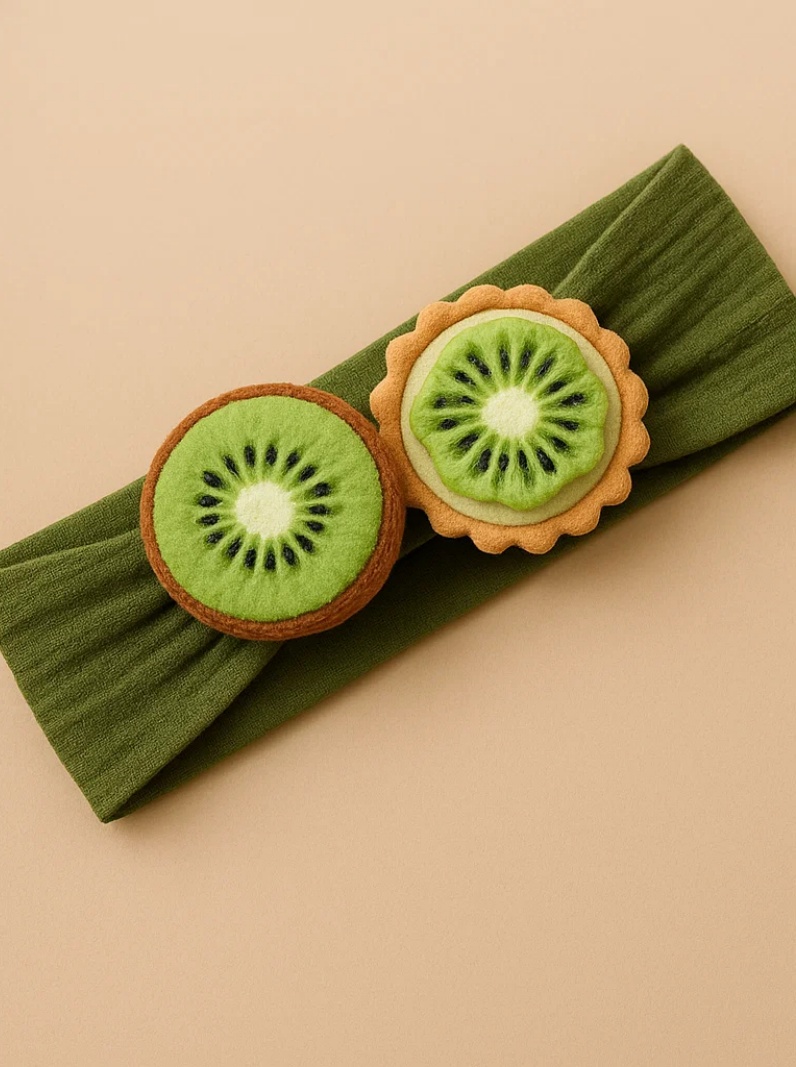 Kiwi Delight! | Plush Kiwi Pie Headband That’s a Slice of Fun