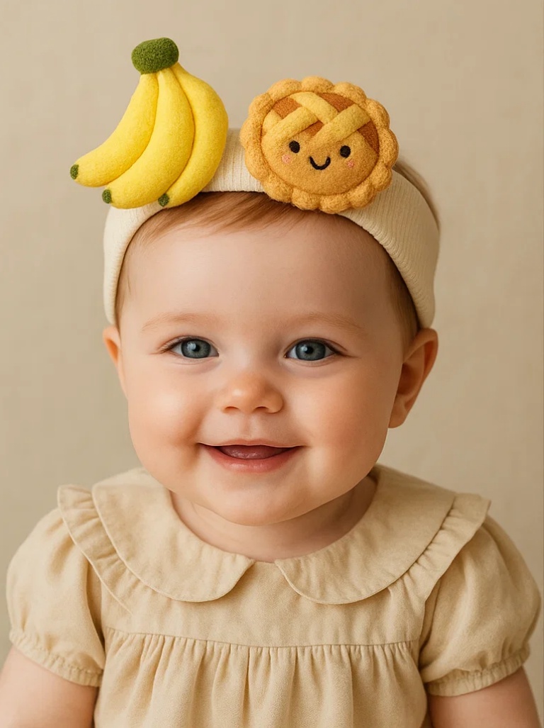 Banana Bliss Babe! | Plush Pie Crown That’s Too Cute to Handle