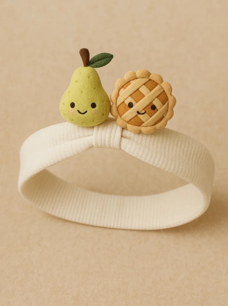 ¡Tan dulce como una pera! | Diadema Pastelera para Reinas Bebés